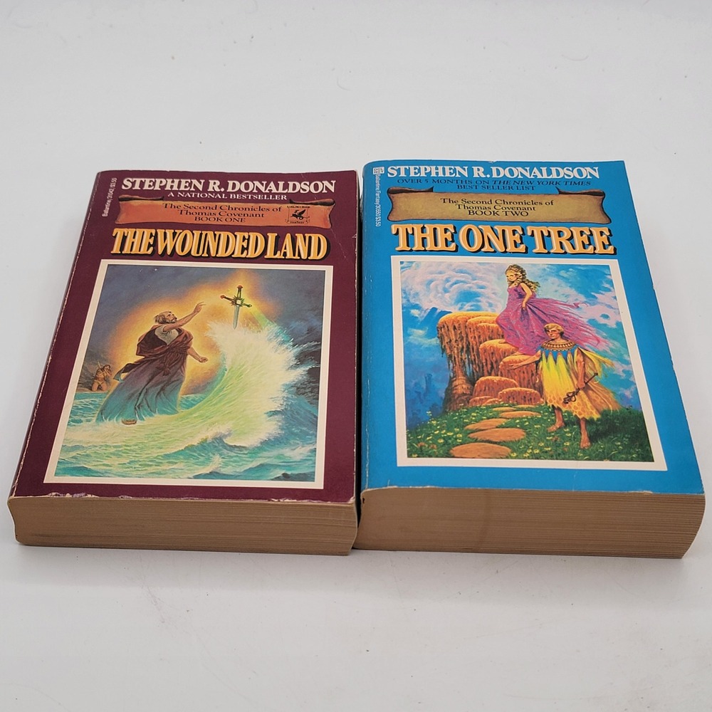 Stephen R. Donaldson Thomas Covenant Books 1-2 Paperback 1983 Vintage Good